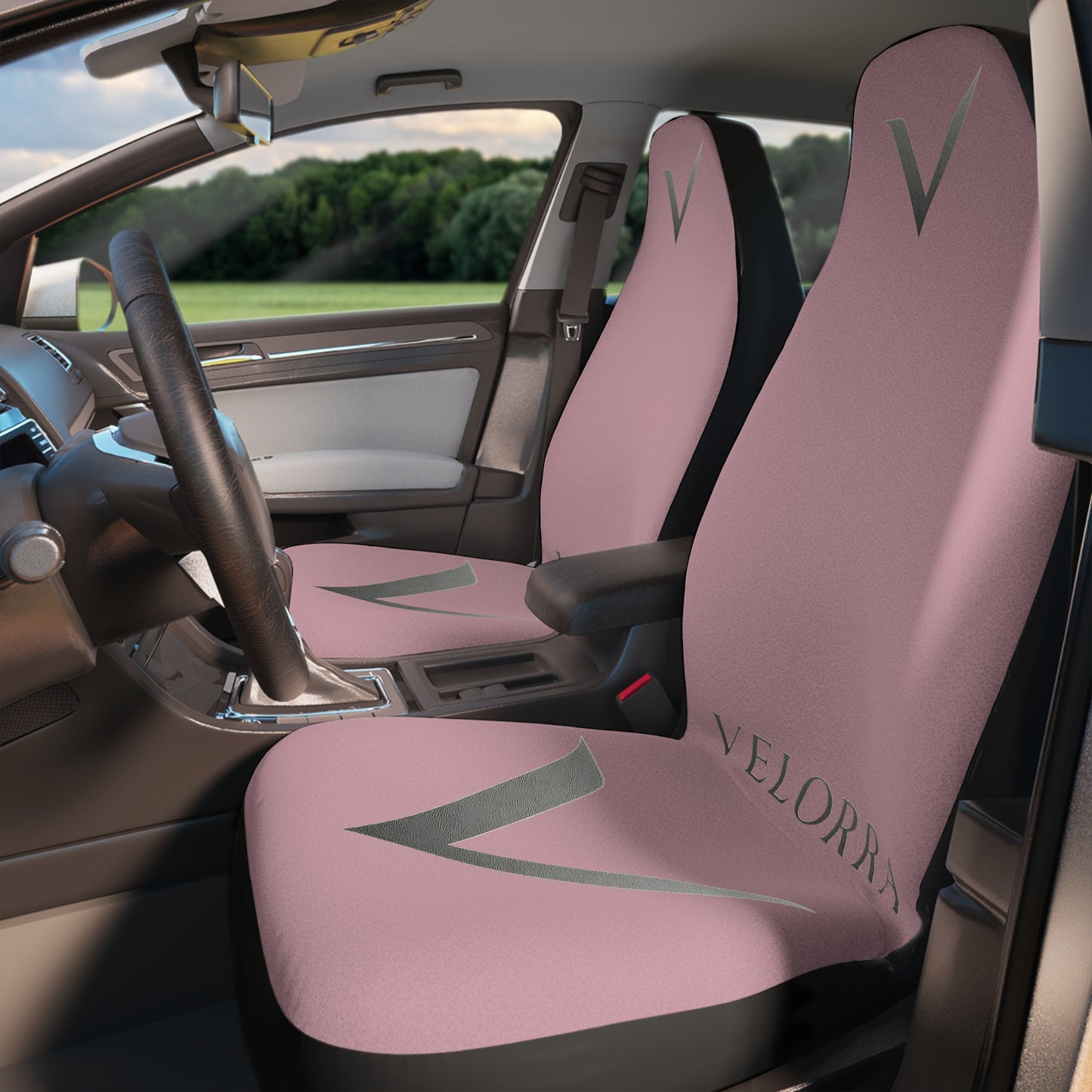 Velorra Car Seat Covers- Dusty Rose Pink